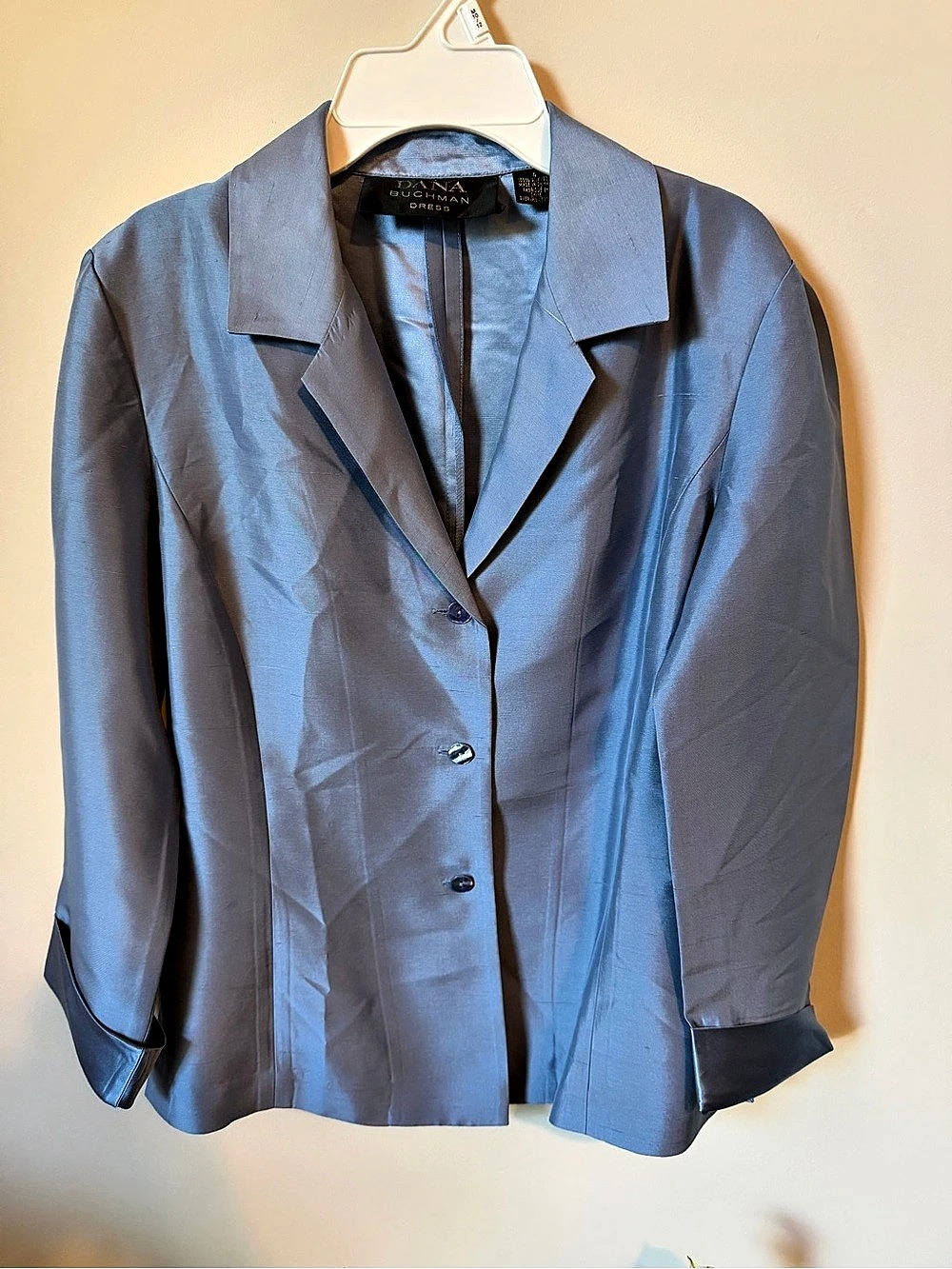 Dana Buchman DRESS Silk Blazer/Blouse in Blue Size 4